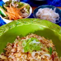 朝からチャーハン・大根のなます・サラダ|おさむさん