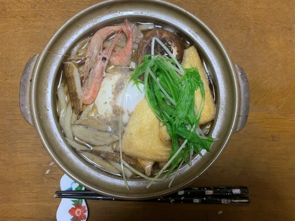 昼食　鍋焼きうどん|ATさん