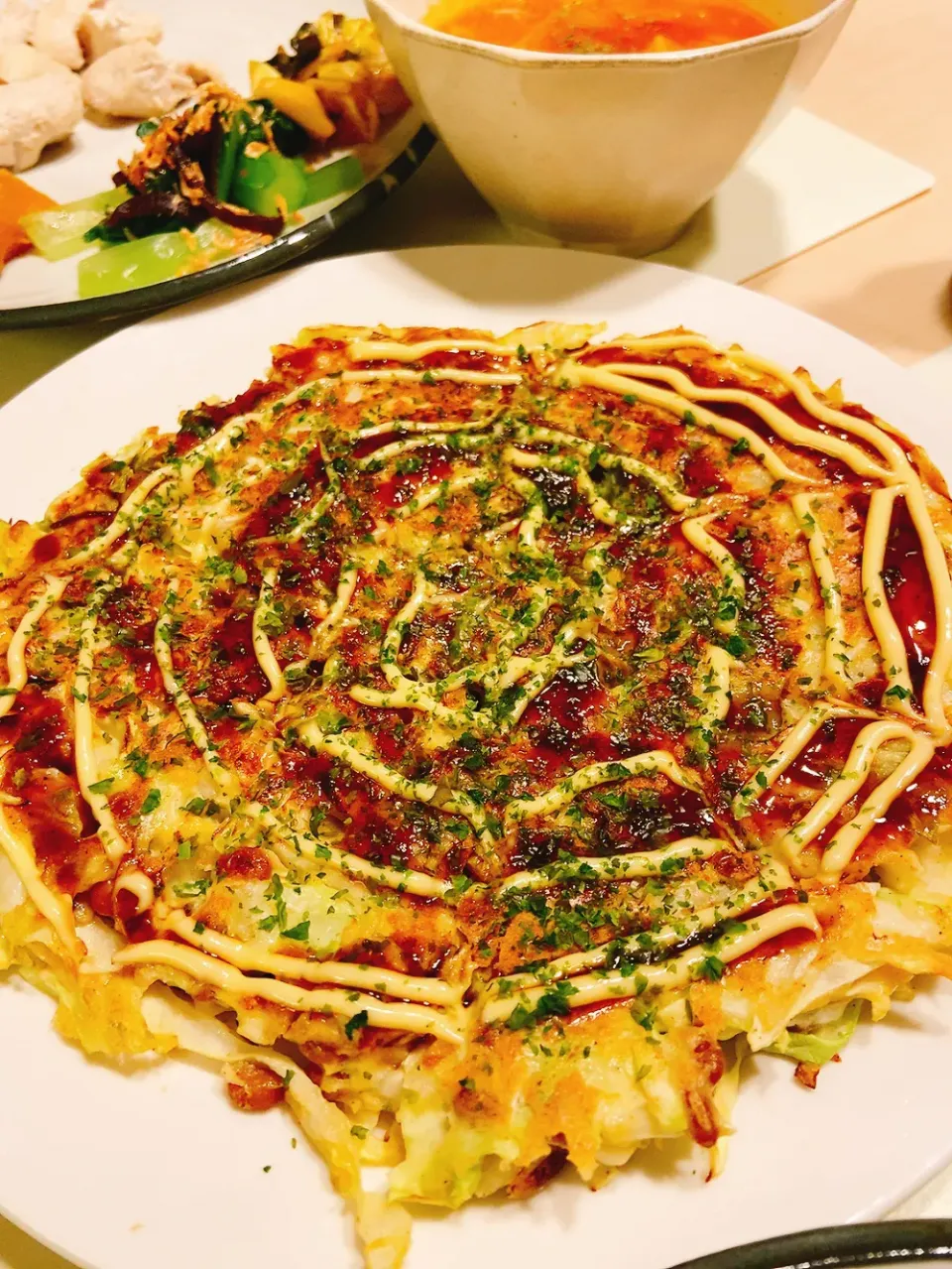 キャベ玉納豆のお好み焼き|ももこさん