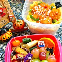 2025/10/30海老チリ丼弁当