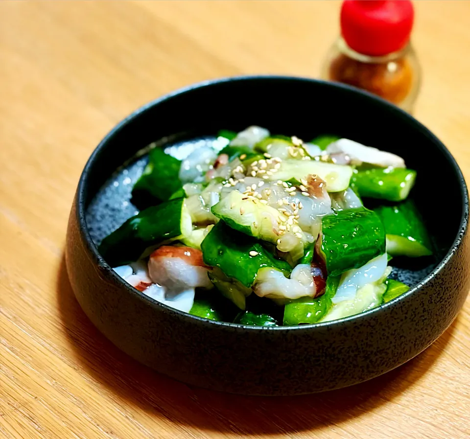 たこわさ×叩ききゅうりのさっぱりおつまみ🐙🥒|kaeさん