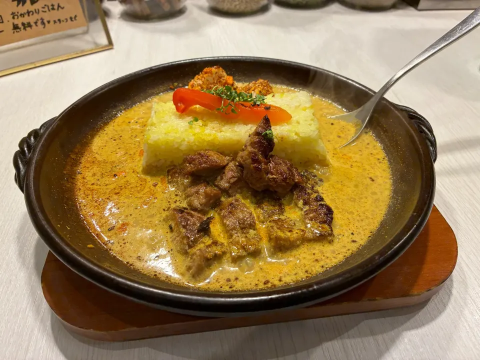 豚肩ロースステーキカレー 1辛 ハーフ|かぬさん