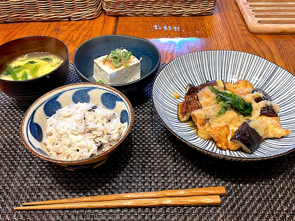 ナスと胸肉のおろし和え|kanonnさん