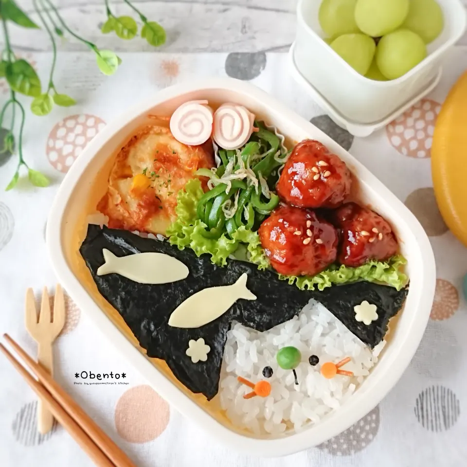 にゃんこ海苔弁当|ゆずぽんさん