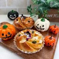 しっとり〜💕かぼちゃあんパン🎃|あみさん