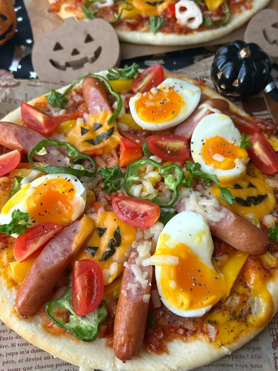 【🎃HAPPY HALLOWEEN🎃】ハロウィンピザ|まなまな♡さん