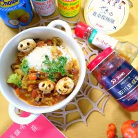 ラクサ風HALLOWEENごはん👻🎃|fumiさん