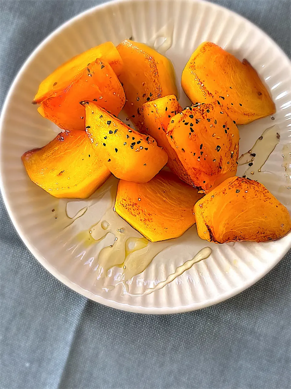 柿のバターソテー|狛犬さん