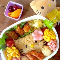 秋の遠足♩日焼けキティ弁当|＊k＊さん