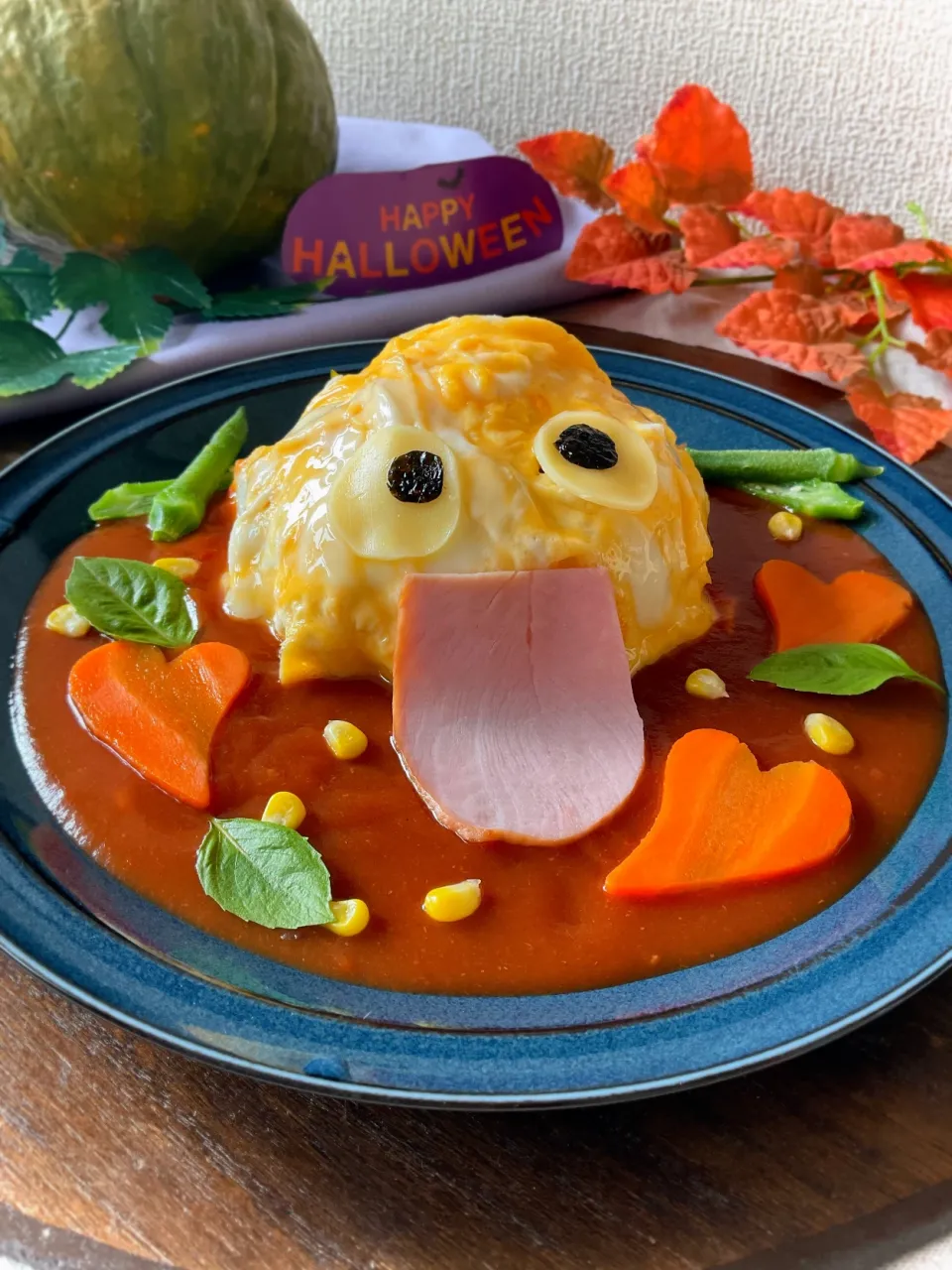 ハロウィン🎃おばけオムライス|スイーツポテトさん