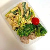 ハンバーグ残り弁当|コマツ菜さん