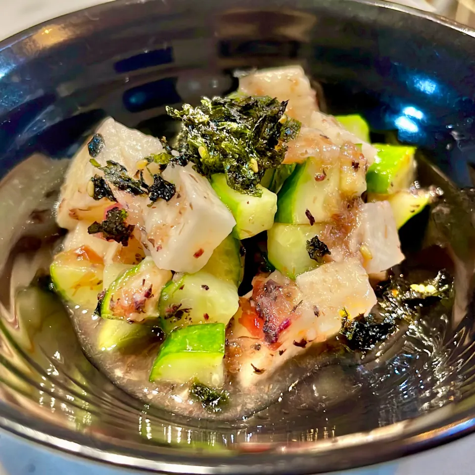 長芋と胡瓜の梅和え|ぎんさん