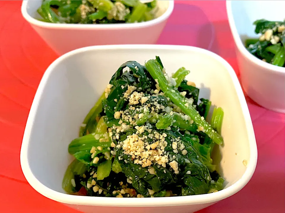 ほうれん草のピーナッツ和え|akopeko ◡̈⋆さん
