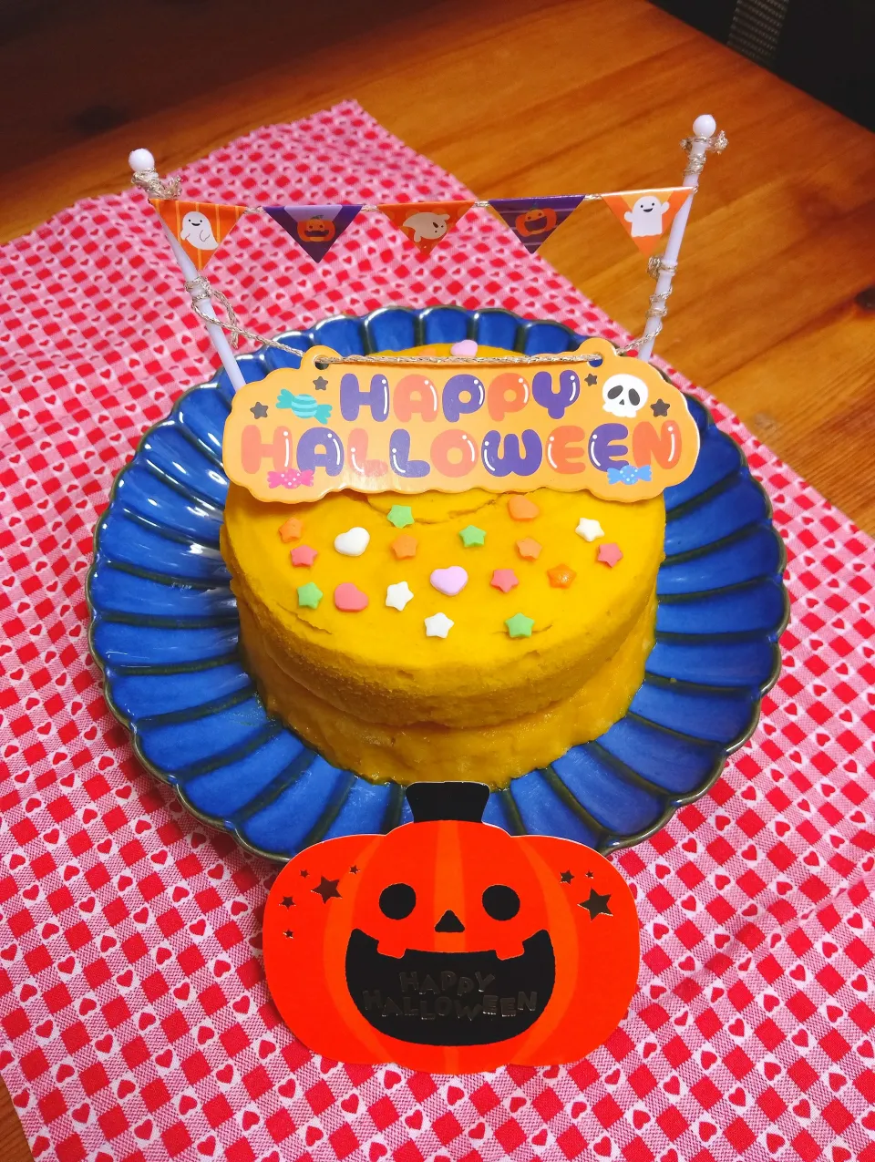 👻🎃HappyHalloweenかぼちゃのしっとりケーキ🎂🎃👻|まゆめろさん