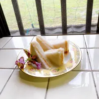 3時のおやつに柿ジャムをサンドイッチに　マヨネーズを混ぜました|kaoriさん