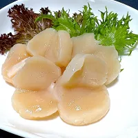 ホタテちゃんのお刺身😊| サチさん