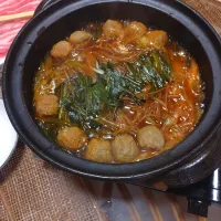 赤カラ鍋🍲初めて食べてみました✨美味しかったです✨😊|rikako♪。.:＊さん