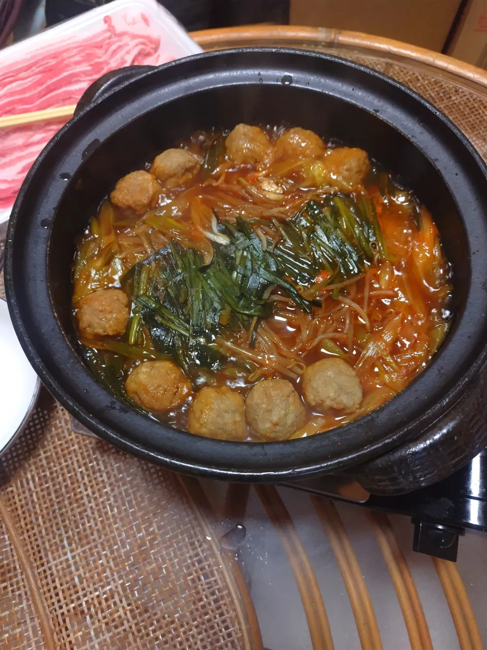 赤カラ鍋🍲初めて食べてみました✨美味しかったです✨😊|rikako♪。.:＊さん