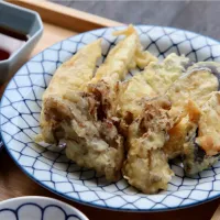 天ぷら　茄子、筍、舞茸|マユマユさん