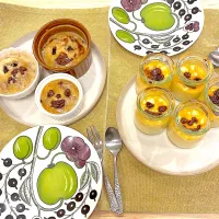 カボチャプリンとバナナ蒸しパン|Atelier Sekiさん