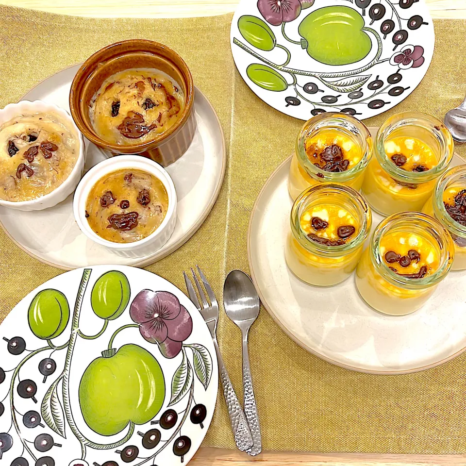 カボチャプリンとバナナ蒸しパン|Atelier Sekiさん