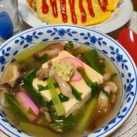 温奴のキノコ餡掛け～✨