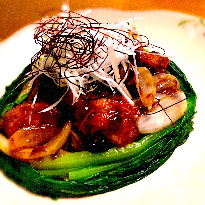 糖醋肉塊(北京風本格黒酢酢豚)豚肉ももは下味、工程をしっかり踏んで、超ー柔らかく食べれる方法があります❣️私好みは豚もも肉の脂は全部取り除いて、ヘルシーに仕上げます|ちぃちゃんさん