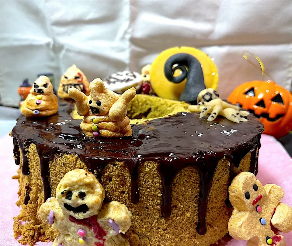 抹茶シフォンケーキハロウィーン|もーやんさん