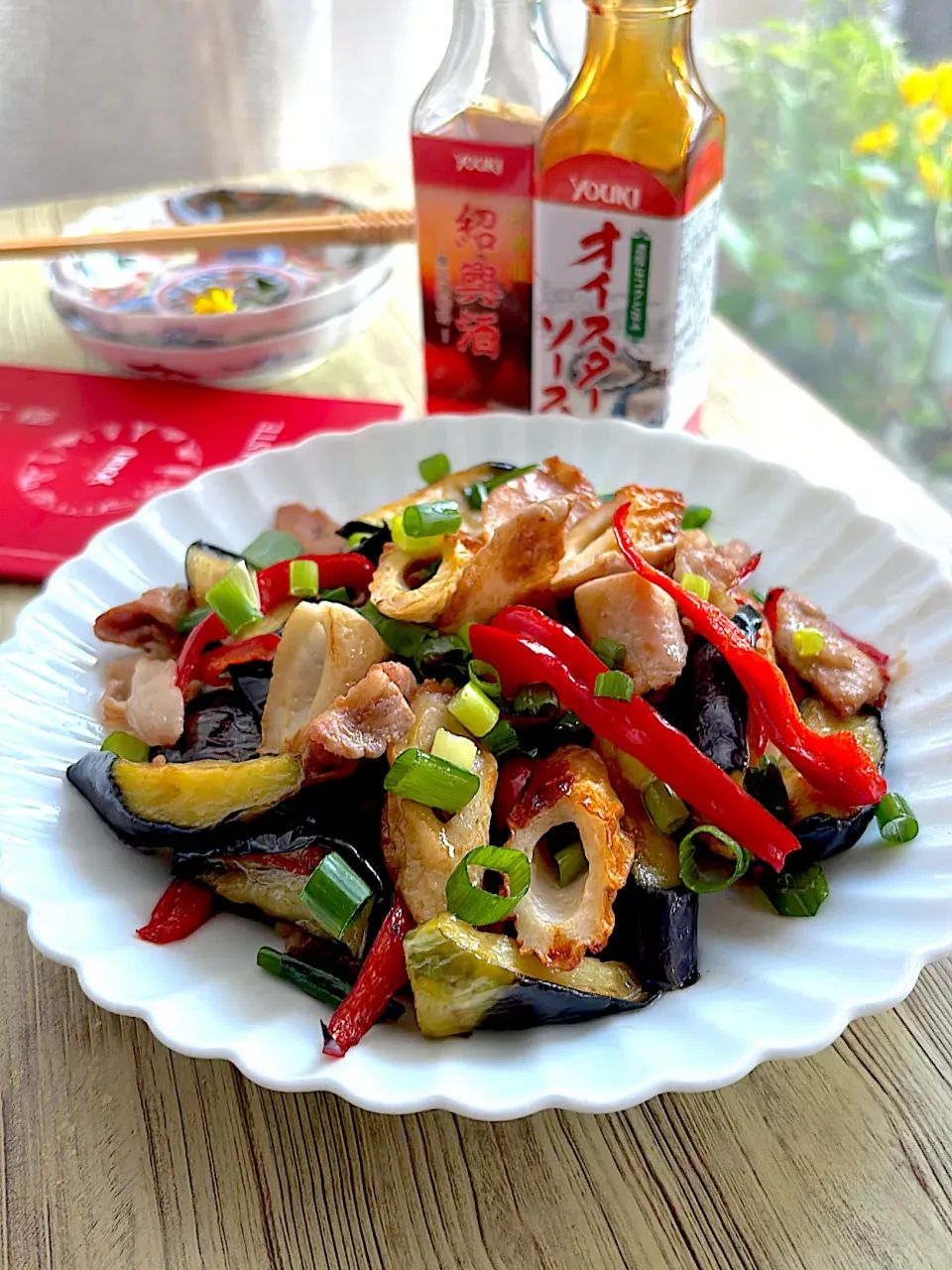 ちくわと茄子のオイスター炒め|とんちんさん