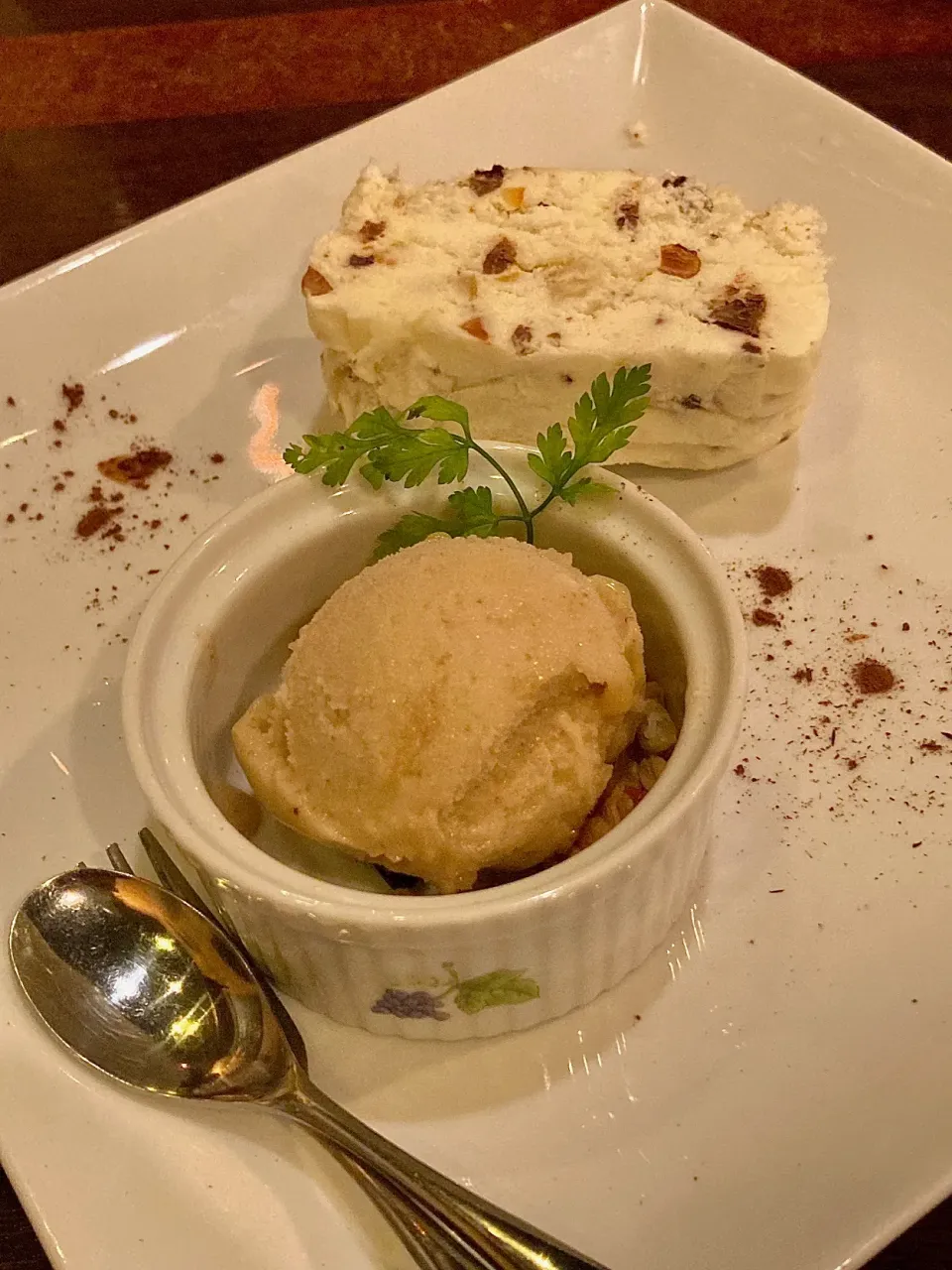 カッサータ🧀とイチヂクのジェラート🍨|Kojiさん