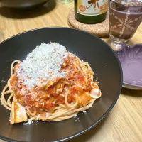魚介のトマトソーススパゲッティ|いくさん