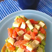 アボカドとサーモンのオープンサンドイッチ|setuさん