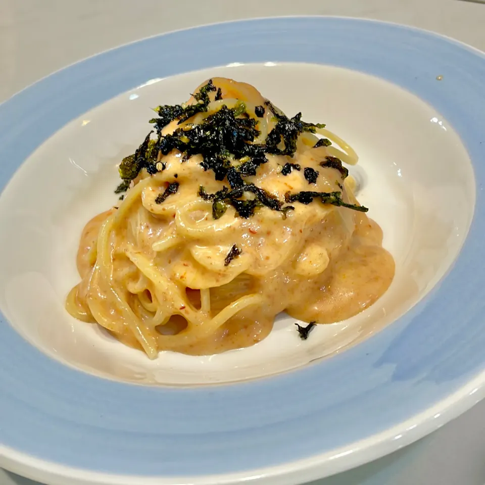 妻用明太クリームパスタ。試作1号。|ぎんさん