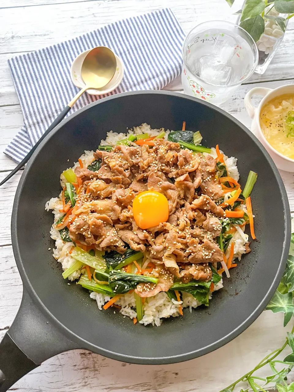 ワンパン豚こまビビンバ|ハマーさん