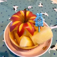 りんごの飾り切り　練習中|キヨさん