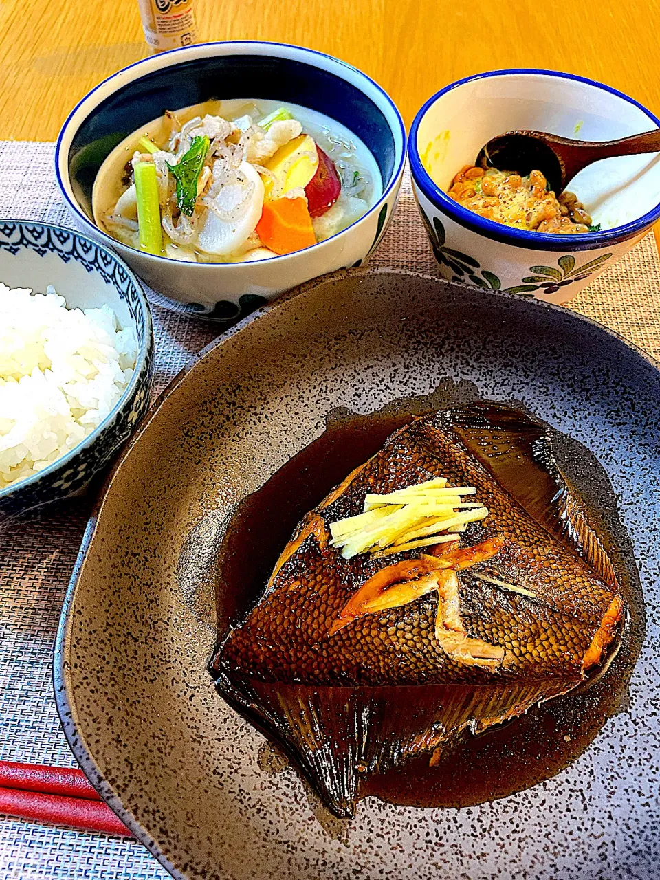 カレイの煮付けで晩御飯|Mikaさん