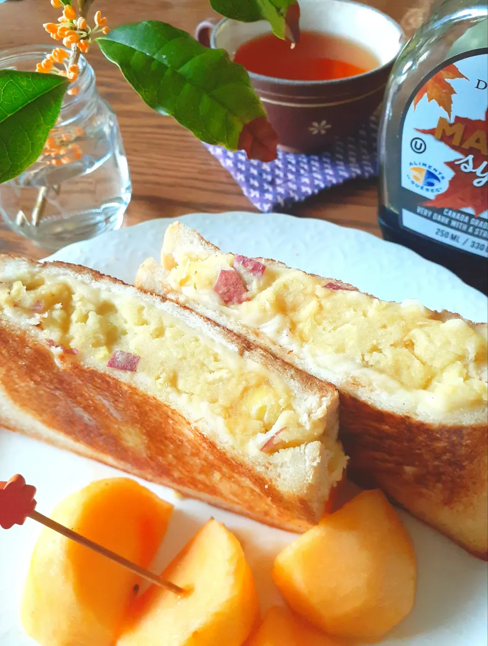 cherry🍒さんの料理 スイートポテトホットサンド|fumfumさん