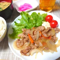 豚肉と玉ねぎのさっぱり旨だれ炒め|万葉さん