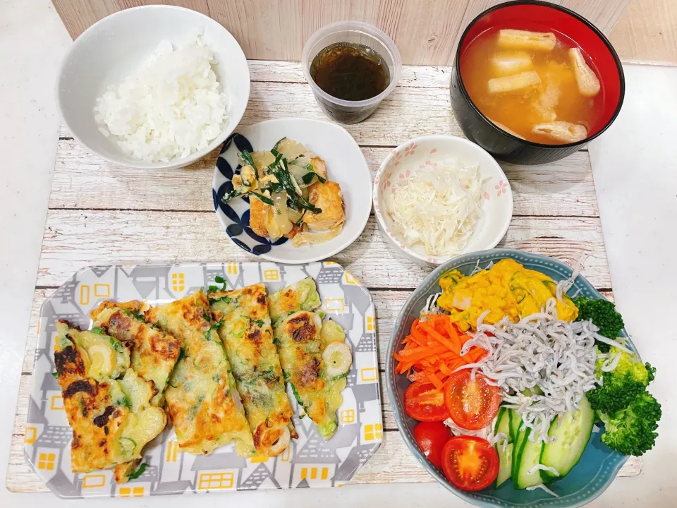 ちくわとネギのチヂミ|chou  chouさん