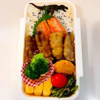 11/2 ナス豚バラ巻き弁当|なおちゃんさん