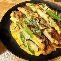 旦那作🧑‍🍳　ネギチヂミ|BUBUさん