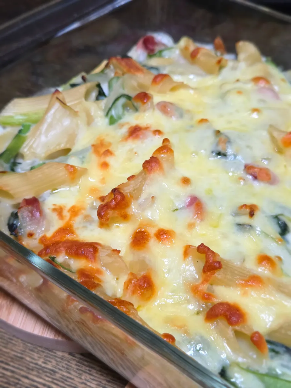小松菜のマカロニグラタン|ぱんだのままんさん