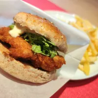 和風チキンカツバーガ|としさん