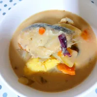 食べた過ぎた粕汁ﾟ(鯖&鮭バージョン)+.ﾟ(´▽`人)ﾟ+.ﾟ✨|ぽんすけさん