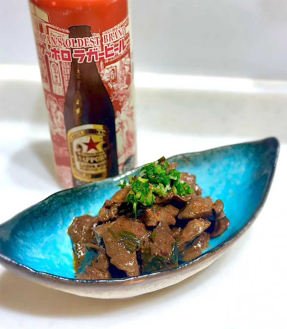 じゃじゃまるさんの料理 鶏レバーのウスターソース炒め。|ひろりんさん