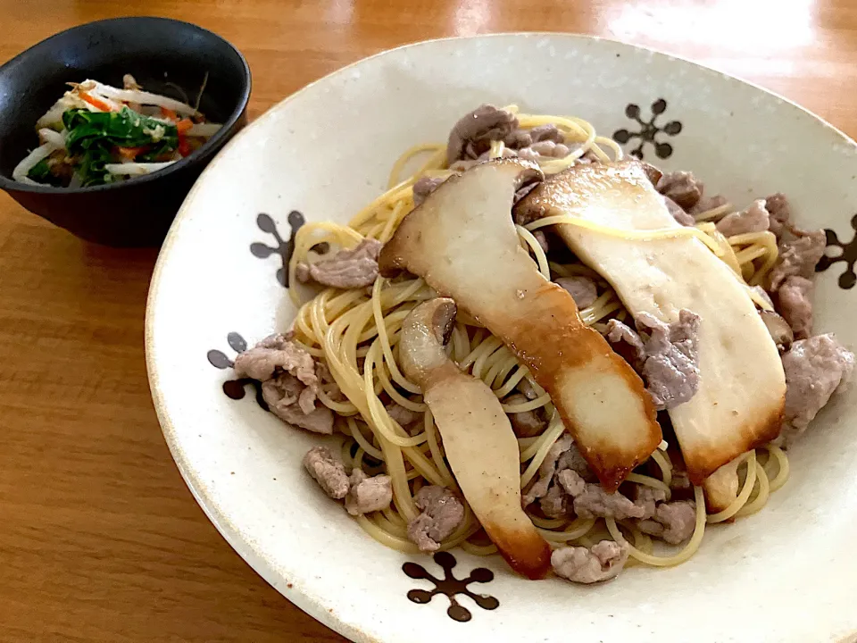 ＊豚こまとエリンギの和風スパゲッティー🍄‍🟫柚子胡椒風味＊|＊抹茶＊さん