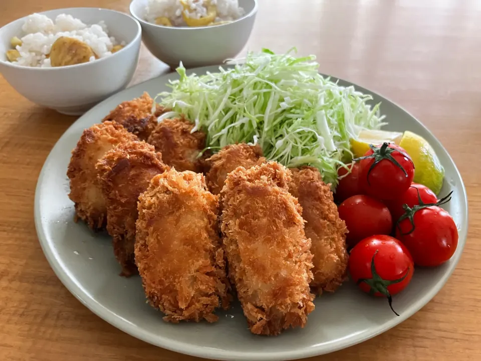 ＊大粒カキフライ🦪＆大粒栗ごはん🌰✨＊|＊抹茶＊さん