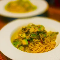 Lunch ! Lunch ! 
Avocado & Basil Spaghetti ! 
Simply to make but very nice 
#spaghetti #avocado #homecooking #homemade|Emanuel Hayashiさん