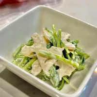 ほうれん草と蓮根の柚子胡椒マヨ和え