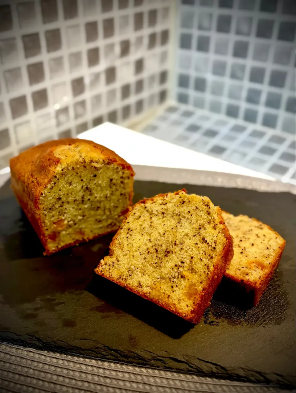 オレンジピールと紅茶のパウンドケーキ|白のパンダさん